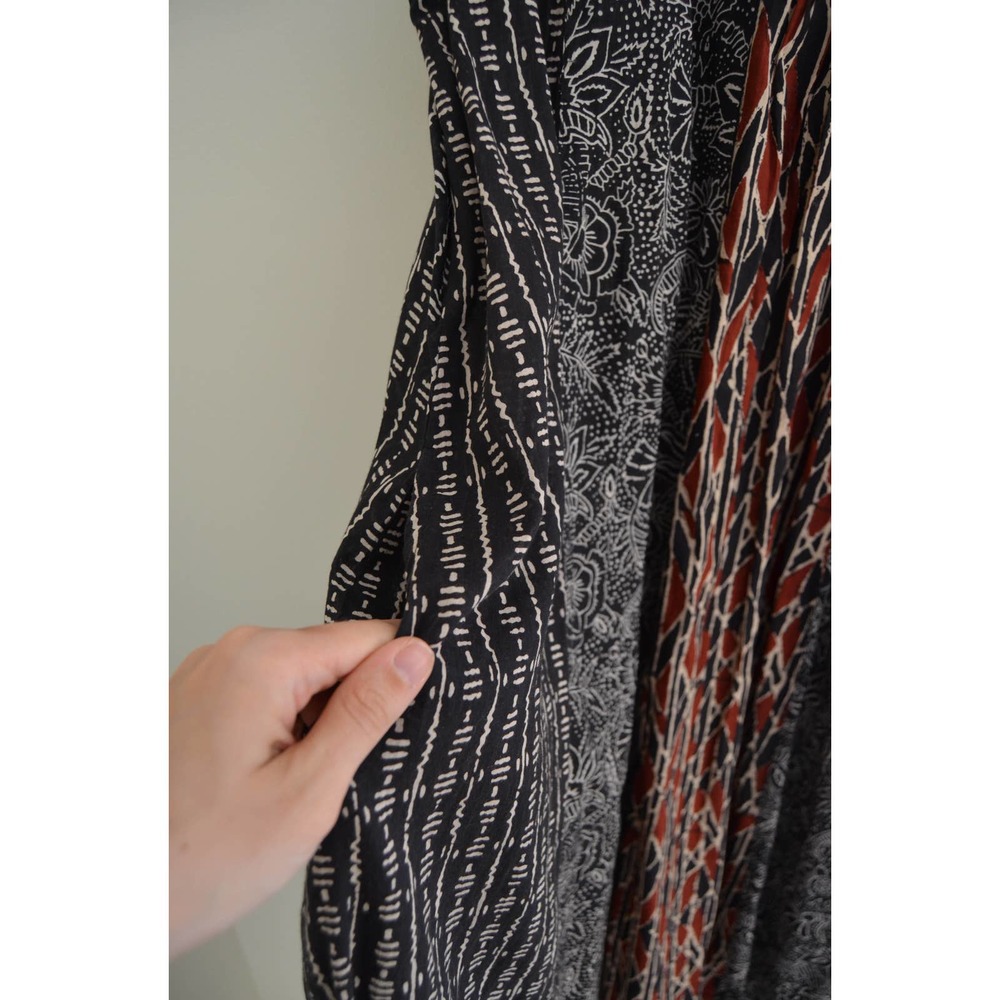 Cost Plus World Market Black Maxi Dress with Red Accent Panels - Picture 8 of 10
